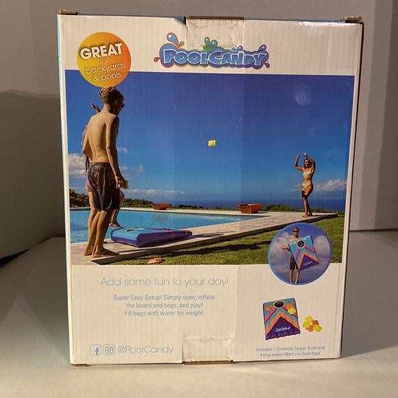 PoolCandy Inflatable Cornhole Game Pool Floating NEW! - Picture 8 of 11